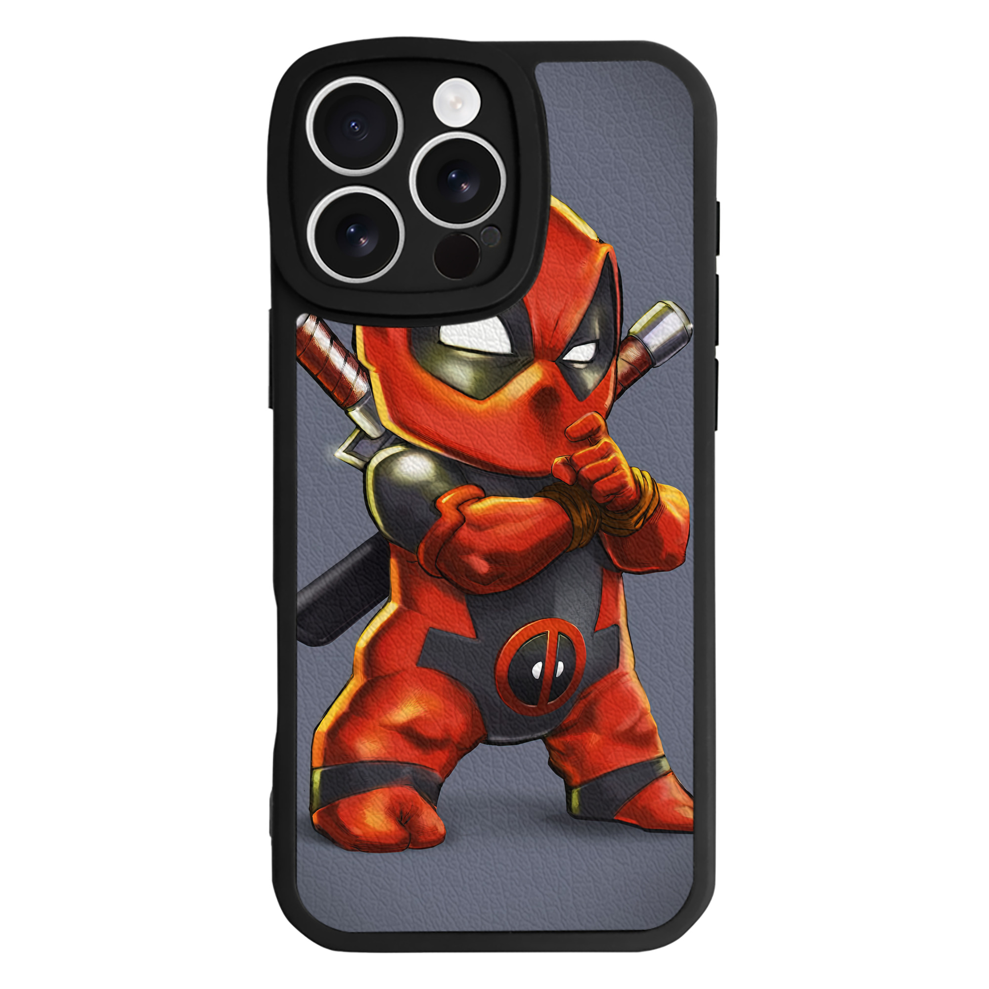 （画像用） Deadpool デッドプール 【iPhone 16シリーズ対応】シリコンスマホケース（レザー調） 材質：シリコン